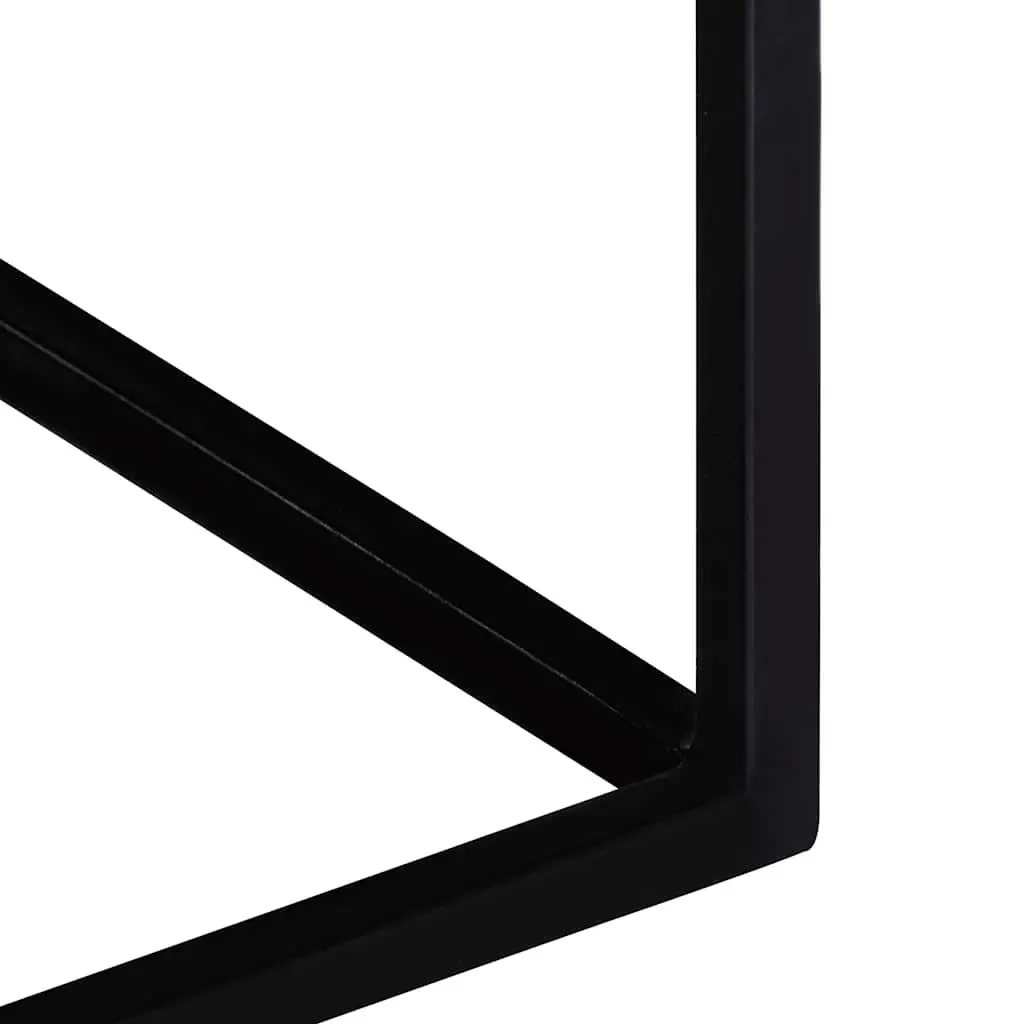 Nightstand in Brown with Solid Wood and Steel 40x30x50cm