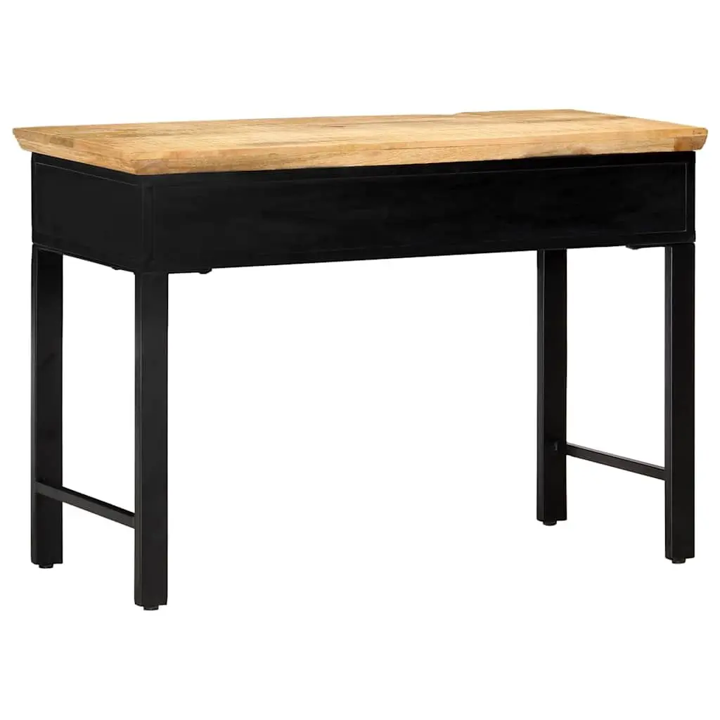 Brown Solid Wood Writing Desk with 2 Drawers, 110x50x76 cm