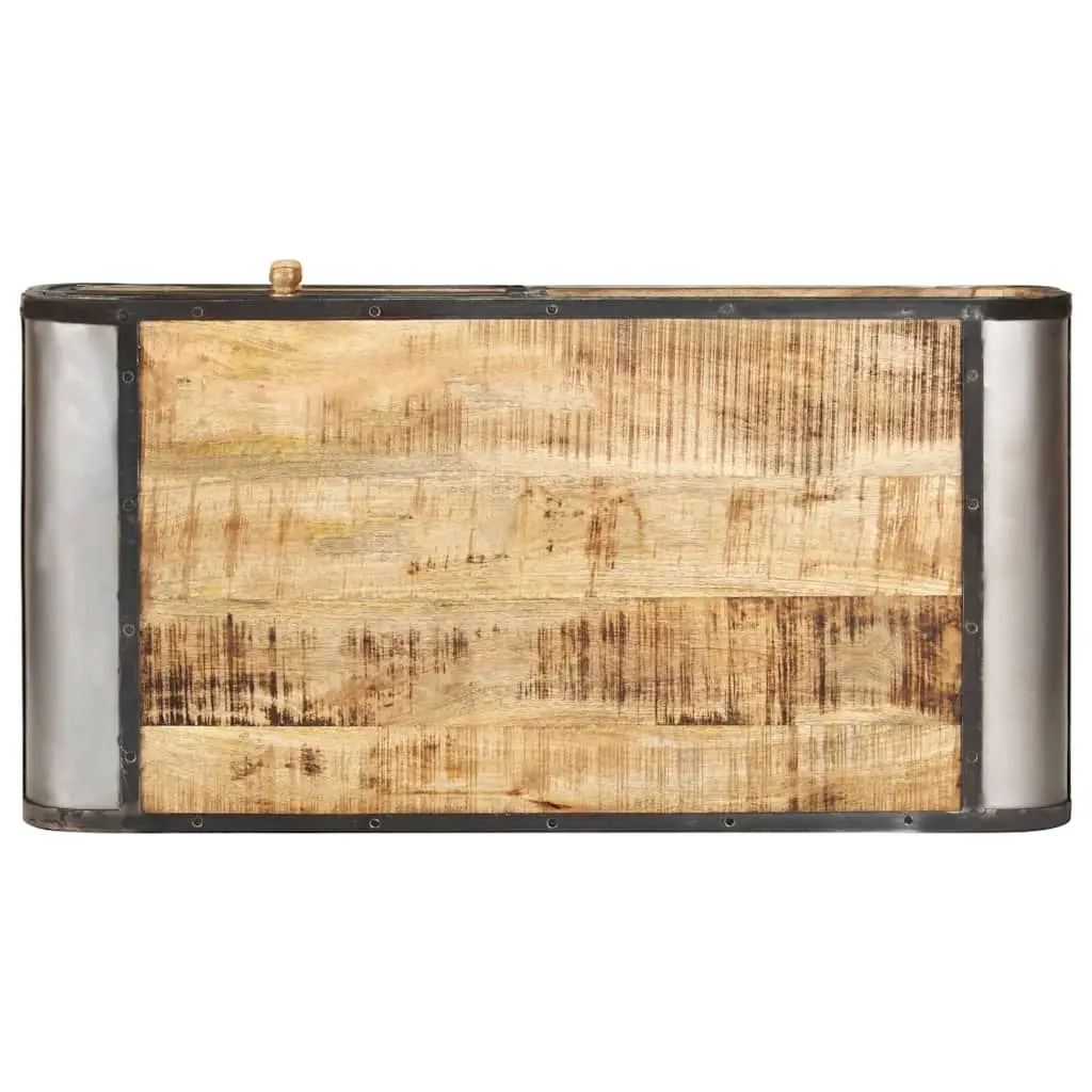 Solid Mango Wood Coffee Table with Storage Drawers