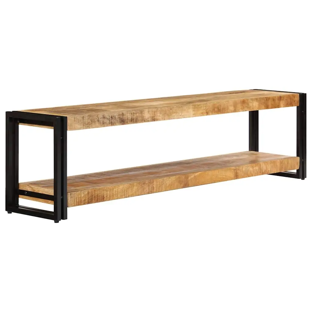 Vintage Mango Wood TV Cabinet with Industrial Legs