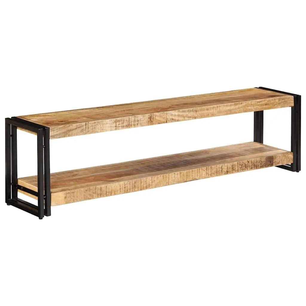 Vintage Mango Wood TV Cabinet with Industrial Legs