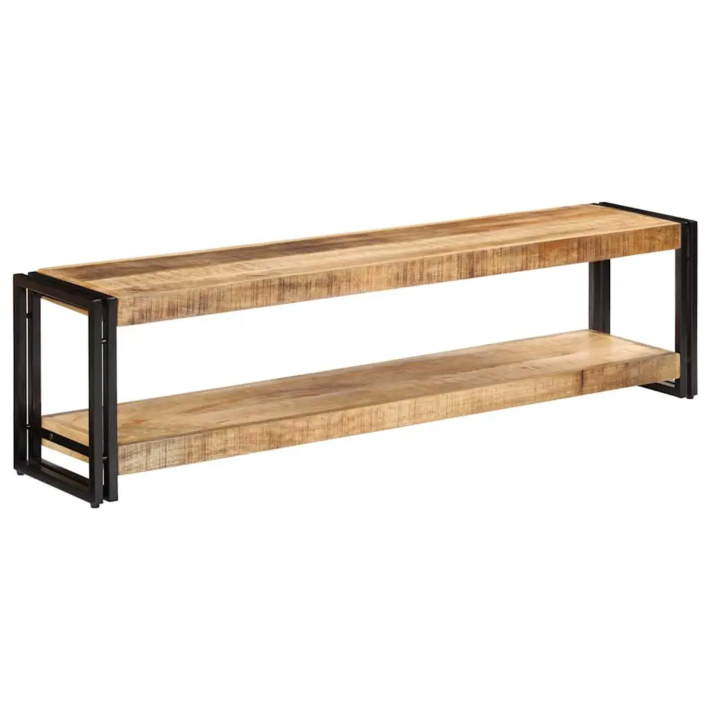Vintage Mango Wood TV Cabinet with Industrial Legs