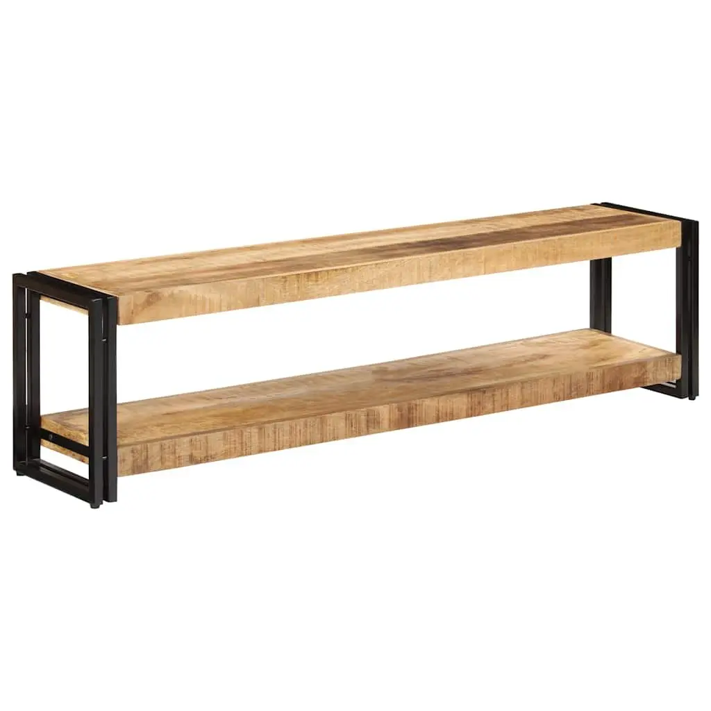 Vintage Mango Wood TV Cabinet with Industrial Legs