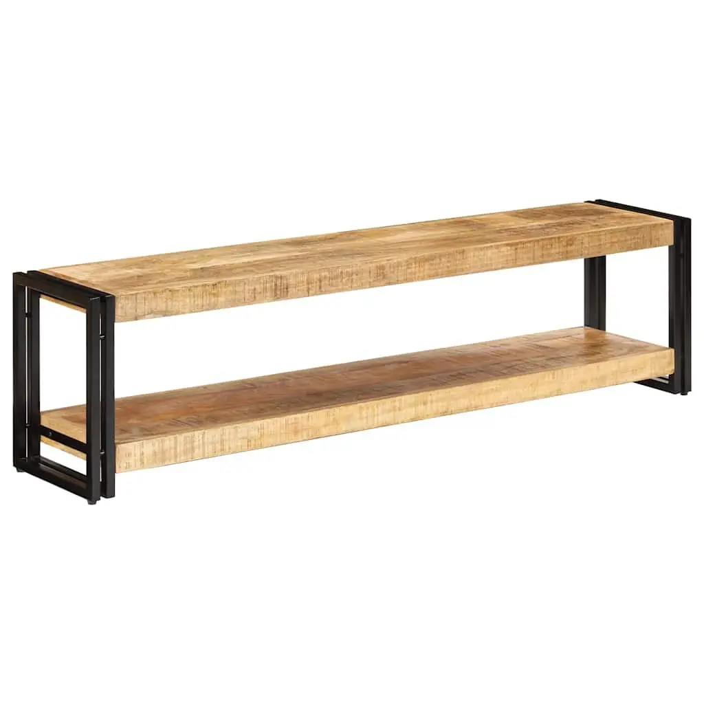 Vintage Mango Wood TV Cabinet with Industrial Legs