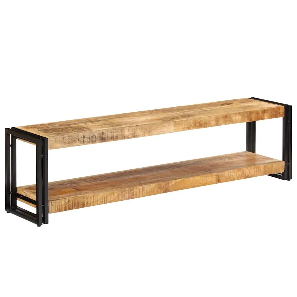 Vintage Mango Wood TV Cabinet with Industrial Legs