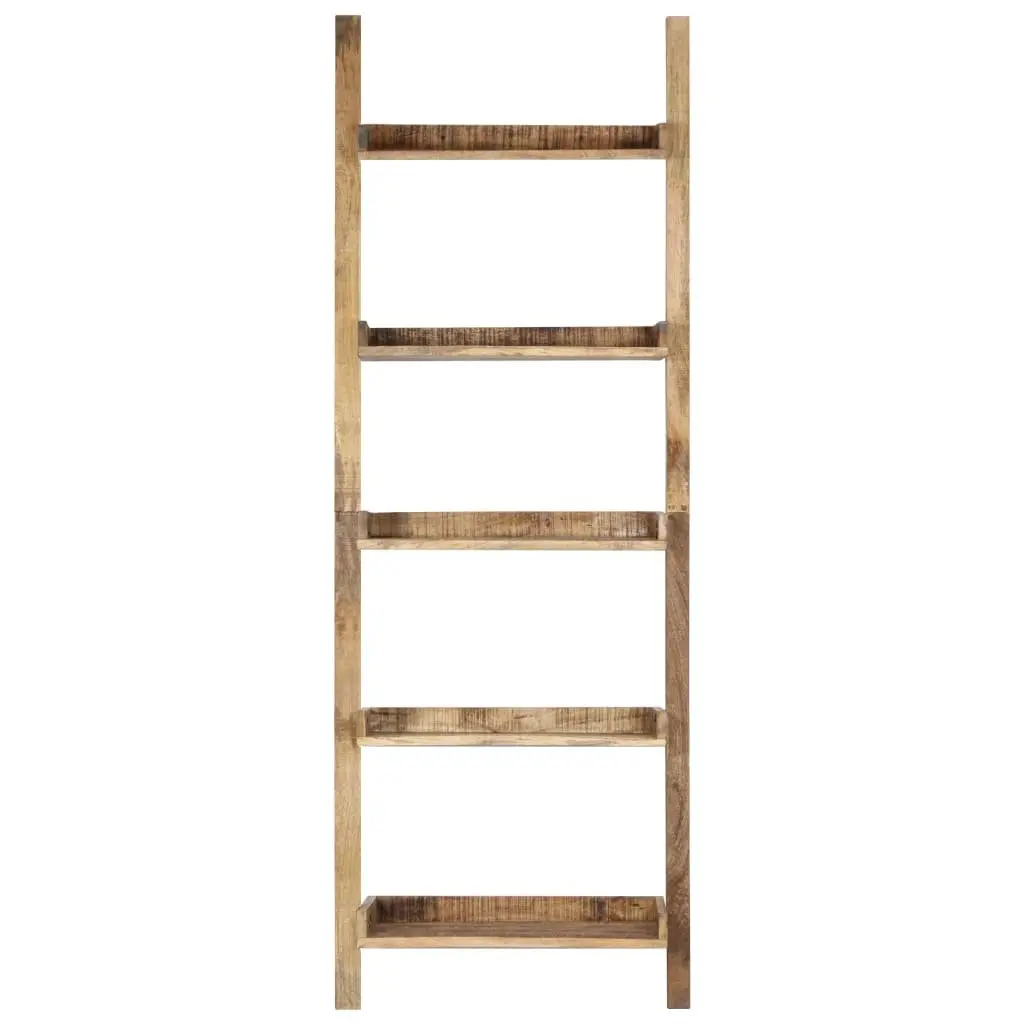 Ladder Shelf 5-Tier Brown Standing Bookcase Storage Shelving Display Rack