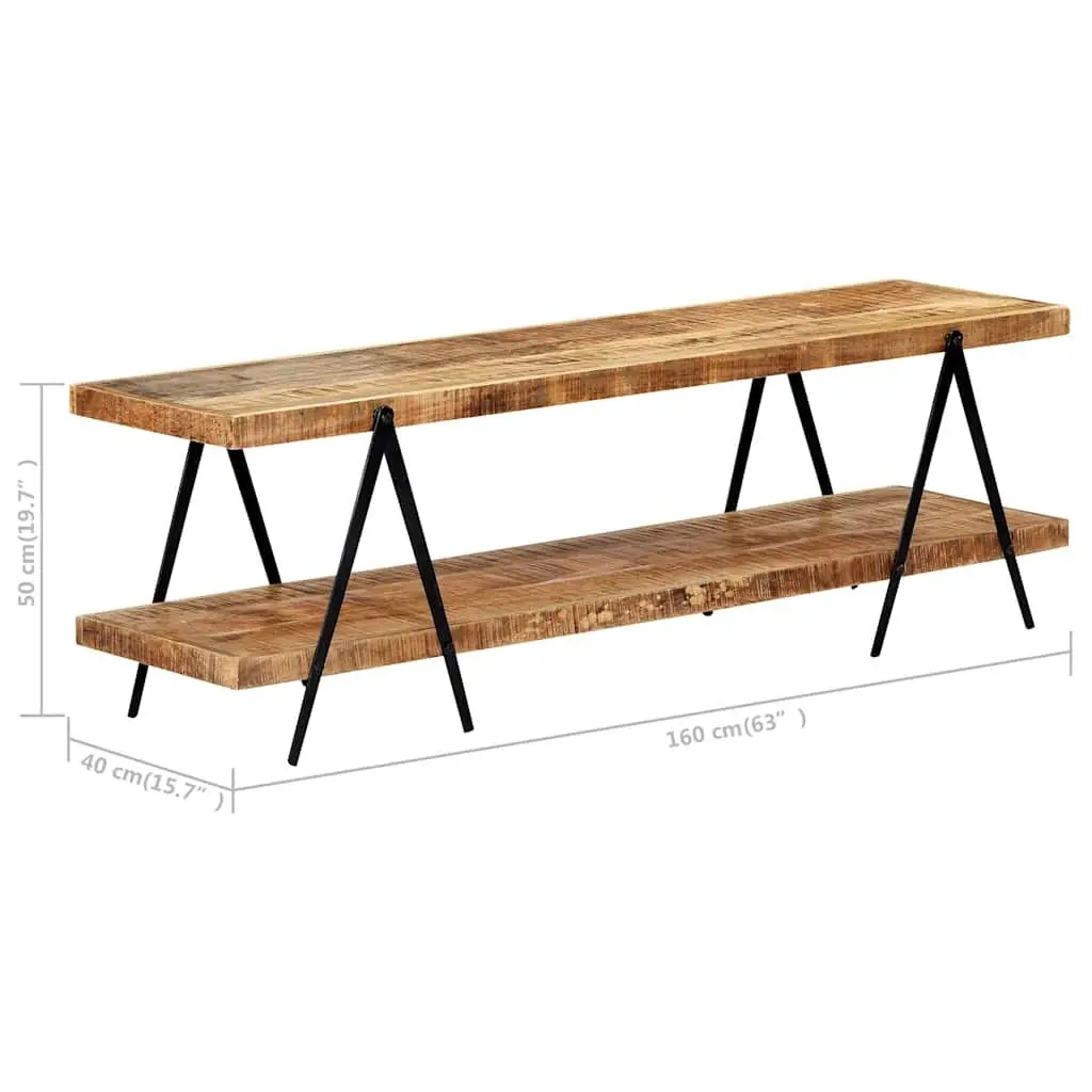 TV Cabinet Solid Mango Wood 160x40x50 cm Storage Unit Media Furniture