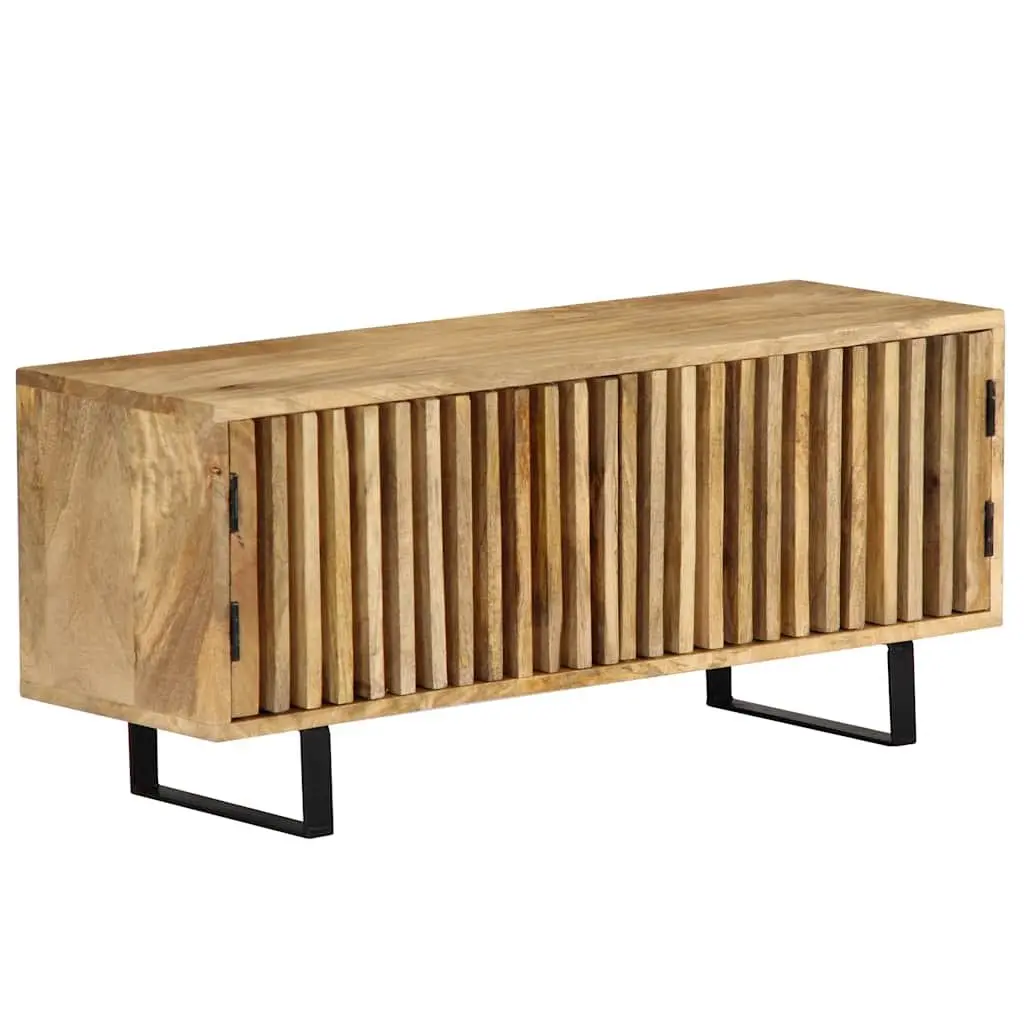 Solid Mango Wood TV Cabinet with Storage