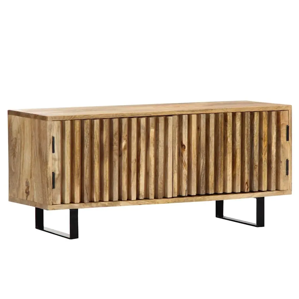 Solid Mango Wood TV Cabinet with Storage