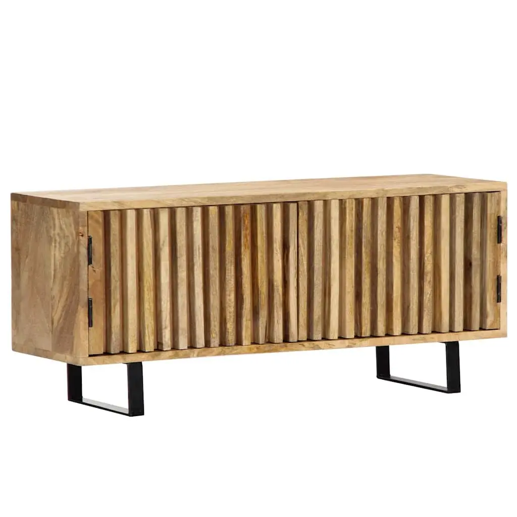 Solid Mango Wood TV Cabinet with Storage