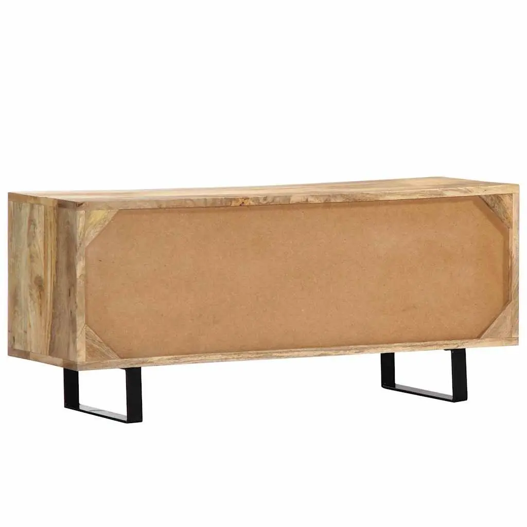 Solid Mango Wood TV Cabinet with Storage