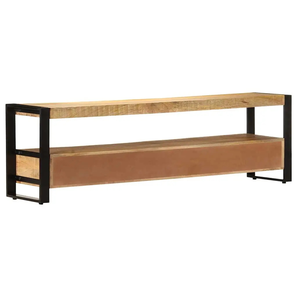 TV Cabinet Rustic 150x30x45 cm Solid Mango Wood Lowboard Storage Drawers