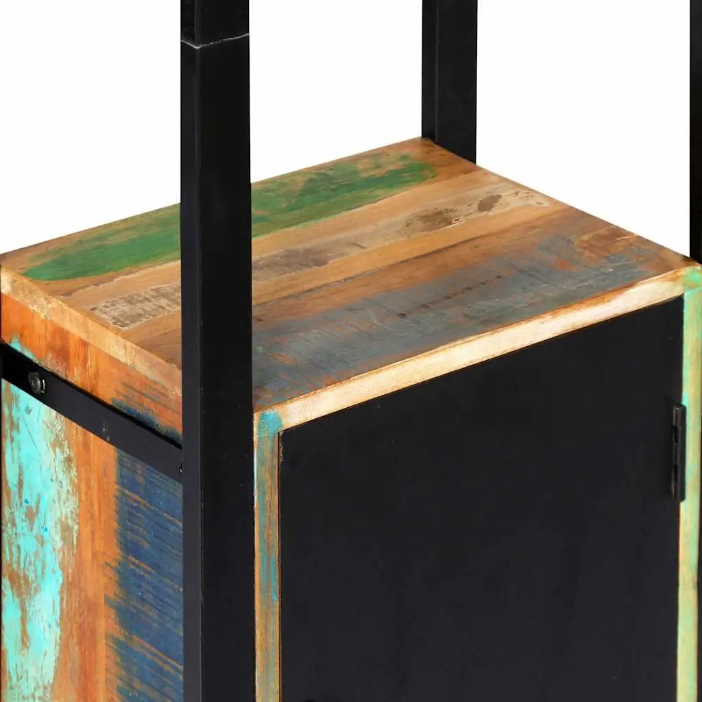 Reclaimed Wood Bookshelf 45x30x171 cm Storage Cabinet with Shelves Display