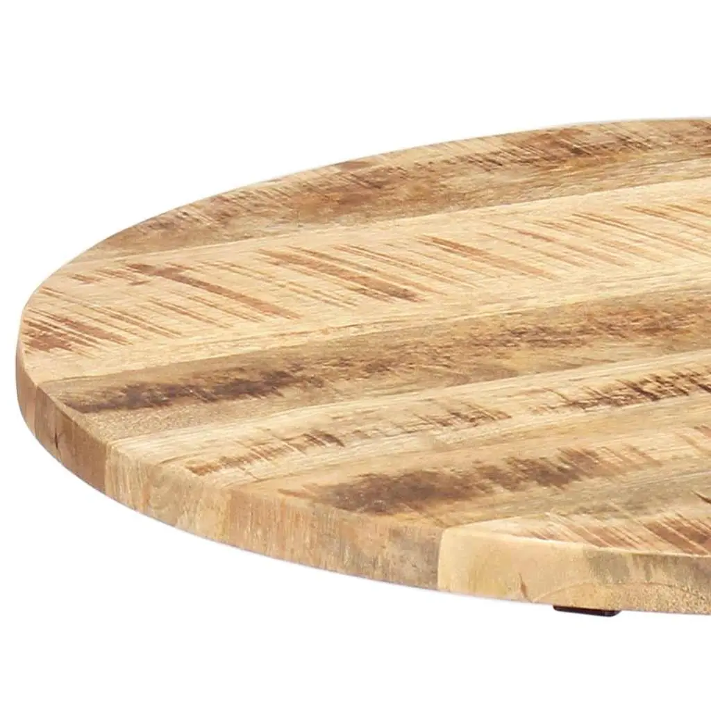 Adjustable Height End Table with Solid Mango Wood Top