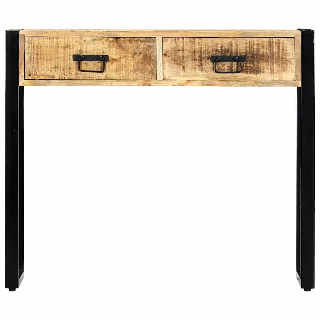 Solid Mango Wood Console Table 90x30x75 cm for Entryway