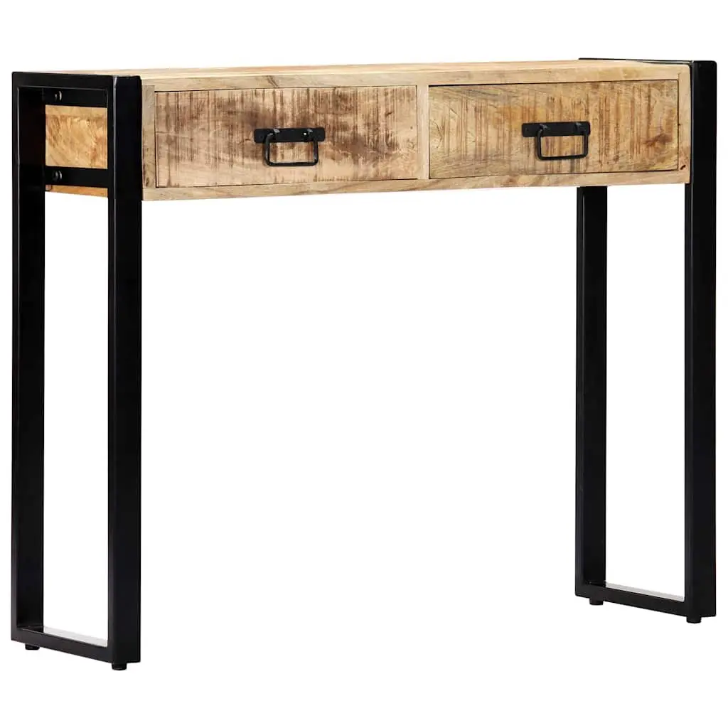 Solid Mango Wood Console Table 90x30x75 cm for Entryway