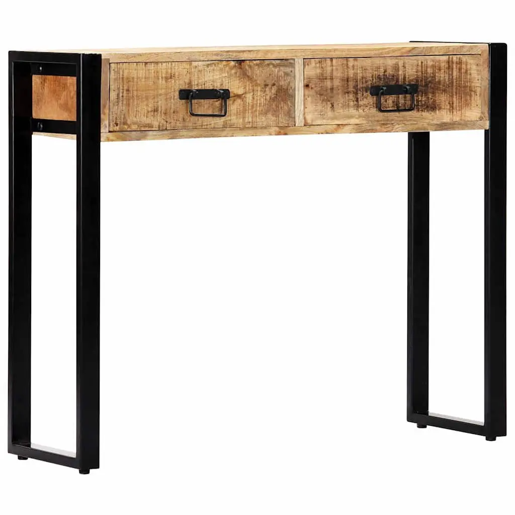 Solid Mango Wood Console Table 90x30x75 cm for Entryway