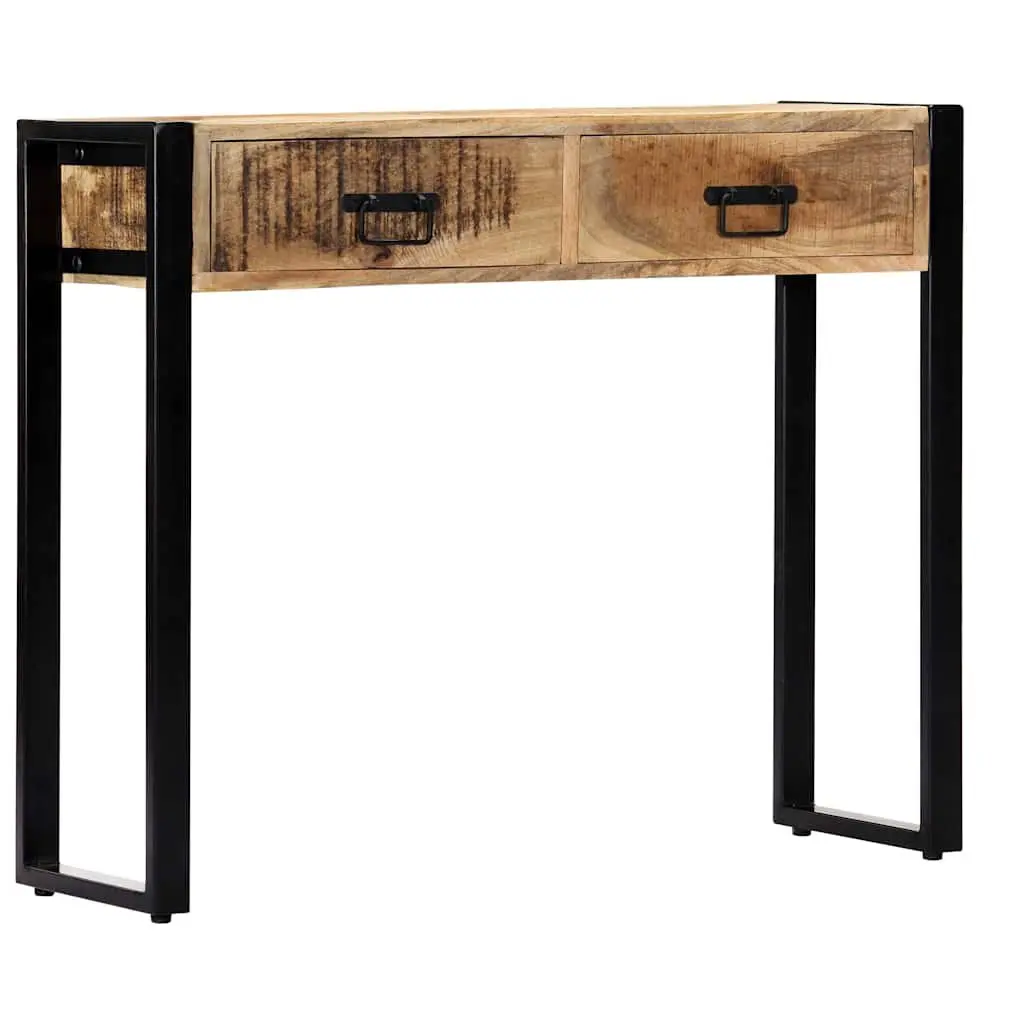 Solid Mango Wood Console Table 90x30x75 cm for Entryway
