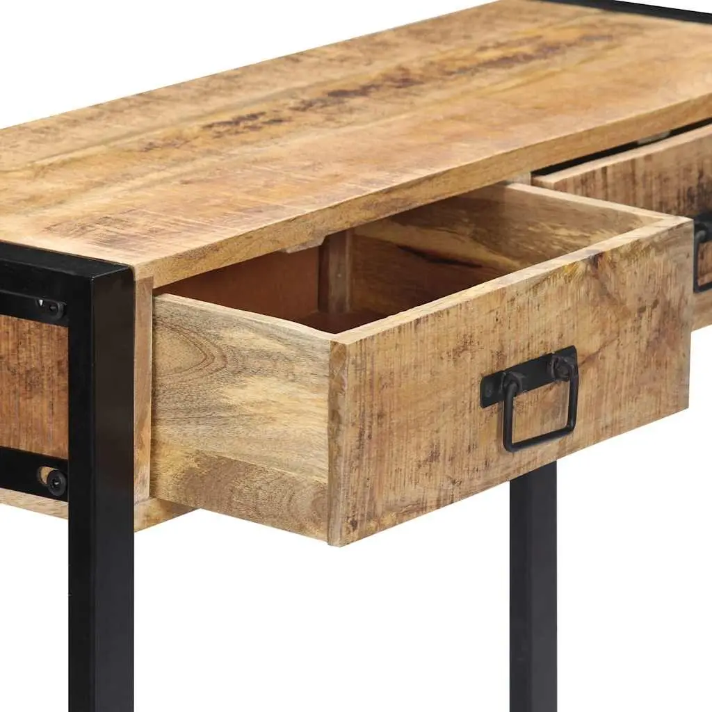 Solid Mango Wood Console Table 90x30x75 cm for Entryway