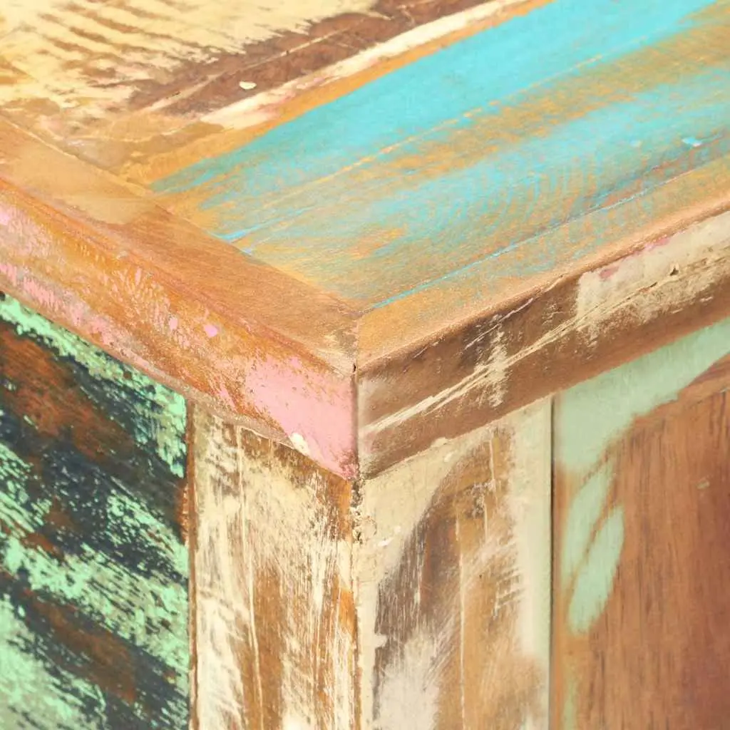 End Table Console Cabinet Solid Reclaimed Wood 120x40x75cm 2 Drawers 1 Shelf