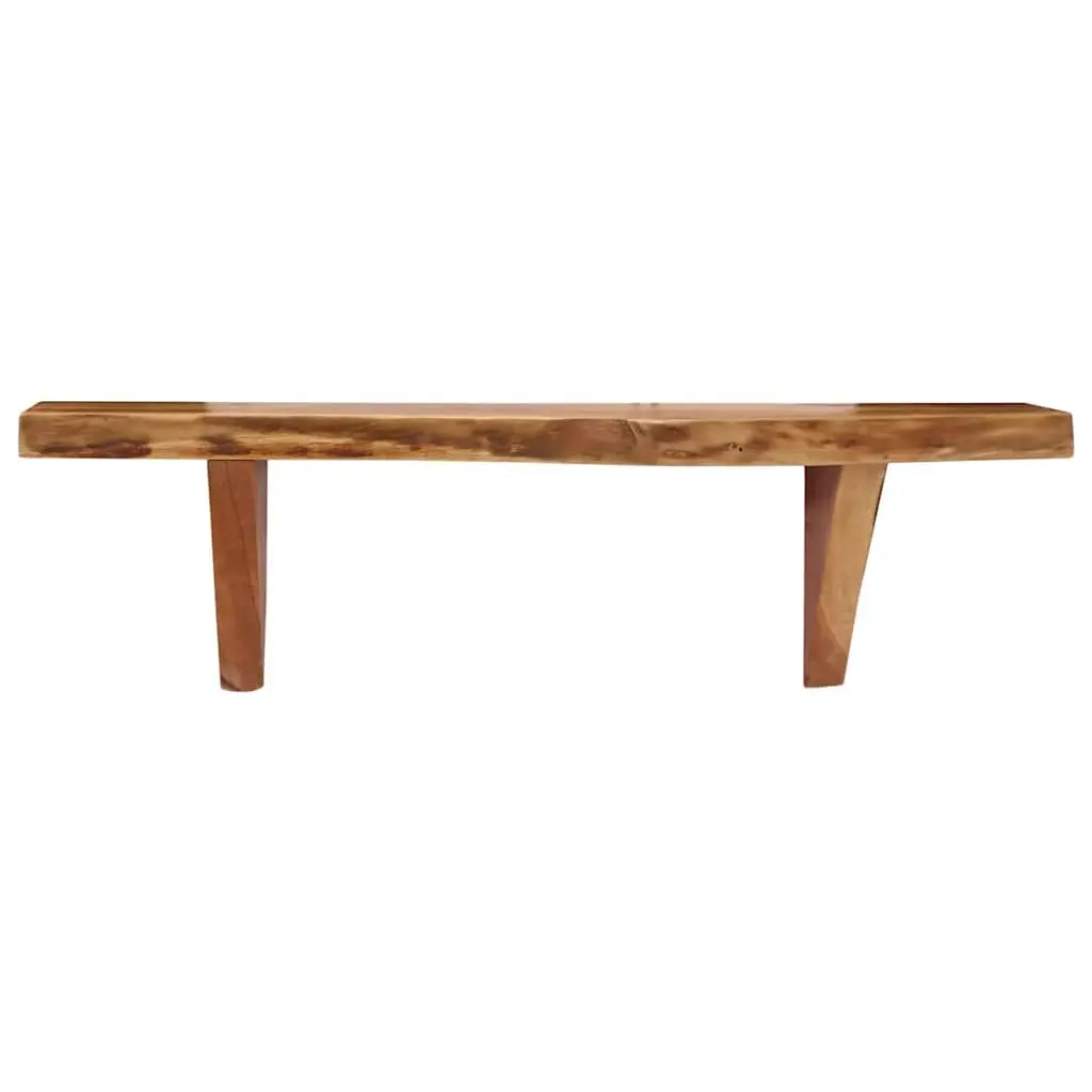 Wall Shelves Rustic Brown 60x20x18 cm Solid Acacia Wood 2 Piece Display Storage