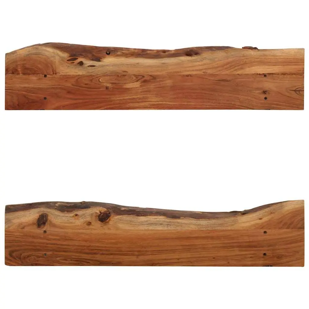 Solid Acacia Wood Wall Shelves 2 pcs 90x20x18 cm