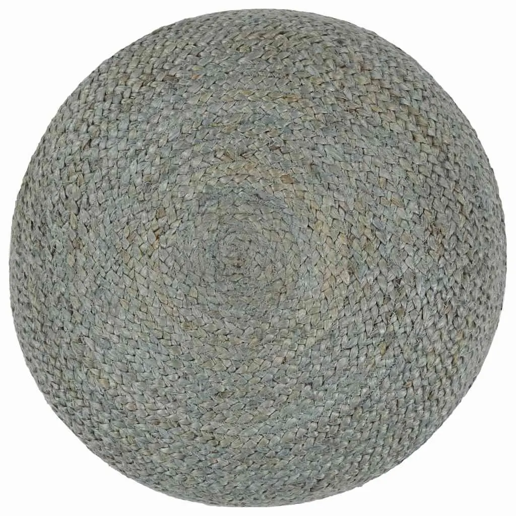 Olive Green Handmade Jute Pouffe Footrest 45x30cm