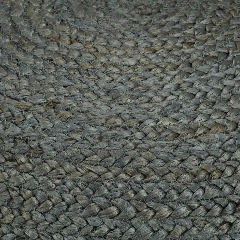 Olive Green Handmade Jute Pouffe Footrest 45x30cm