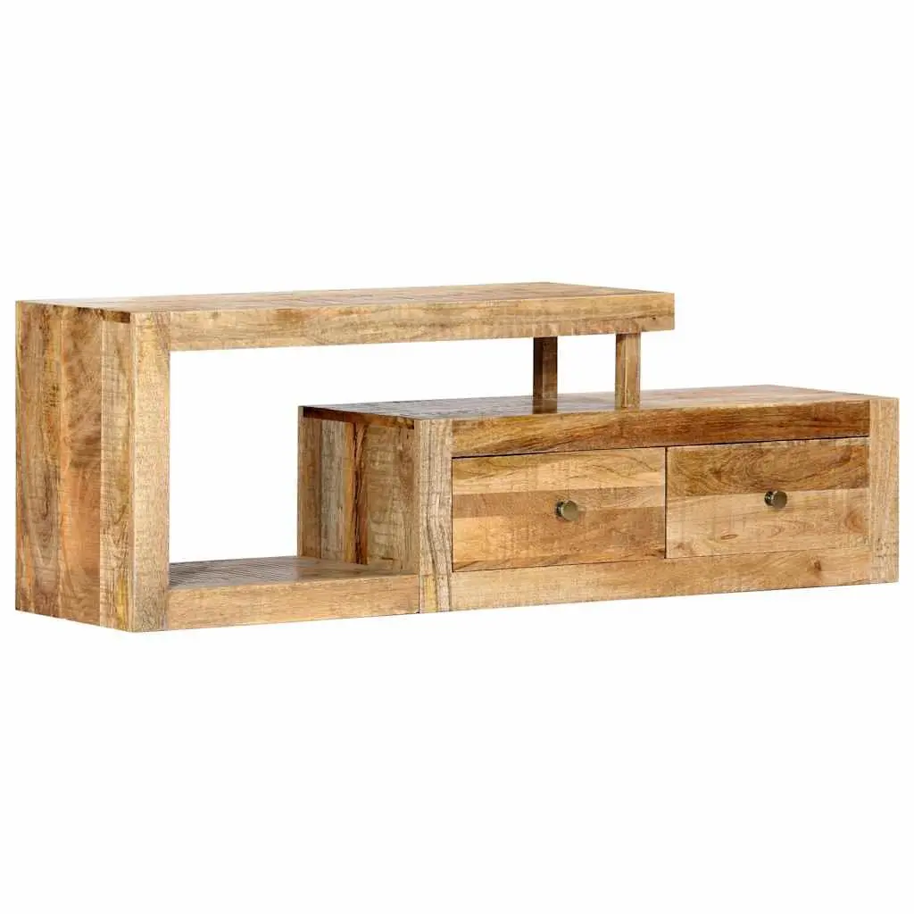 TV Stand Solid Mango Wood Brown 120x30x40cm Storage Unit Furniture