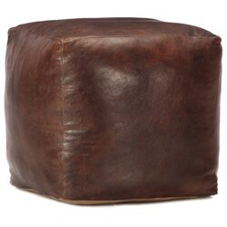 Pouffe Footstool Ottoman Square 40x40x40 cm Leather Seat Rest Home Decor