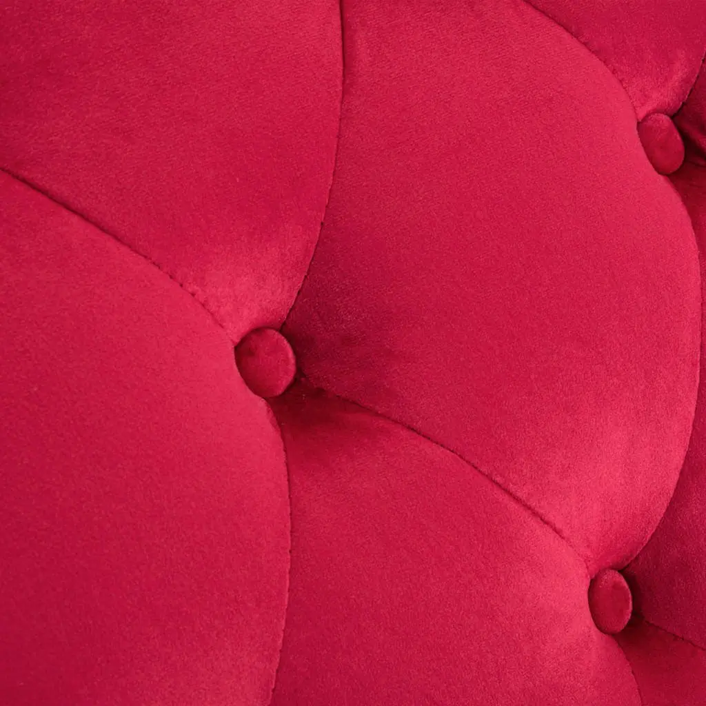 Velvet Chaise Lounge Chair Red Button Tufted Upholstered Accent Furniture