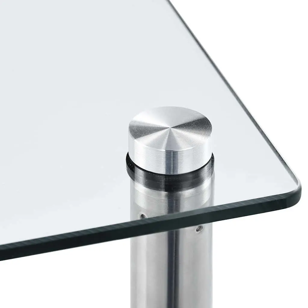6-Tier Tempered Glass Shelf Unit 40x40x160cm