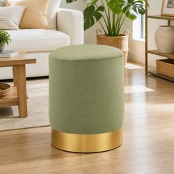 Elegant Velvet Barrel Stool for Versatile Use