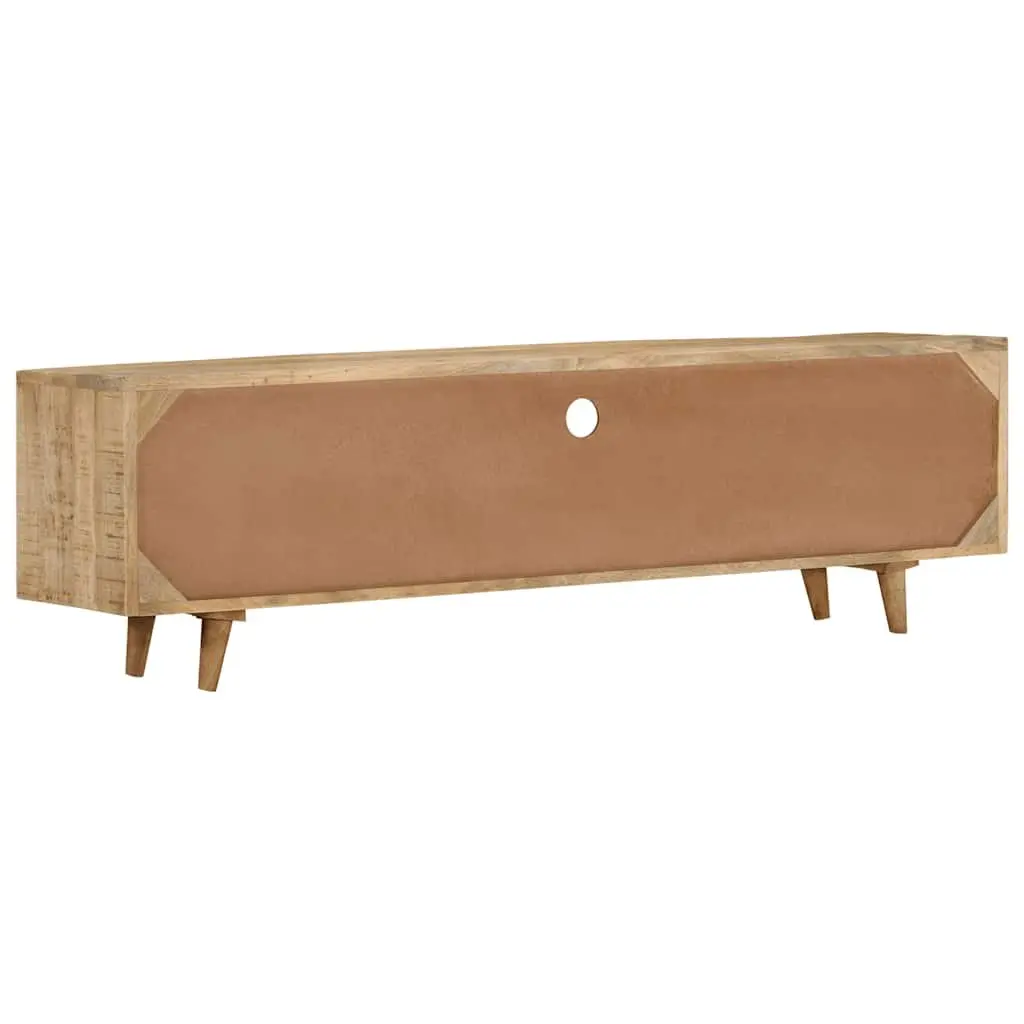 Solid Mango Wood Lowboard TV Cabinet 140x30x40 cm Brown Storage Unit