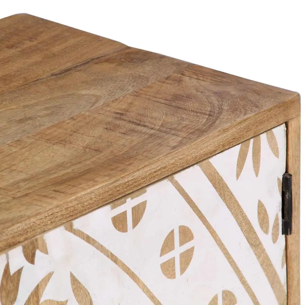 Solid Mango Wood Lowboard TV Cabinet 140x30x40 cm Brown Storage Unit