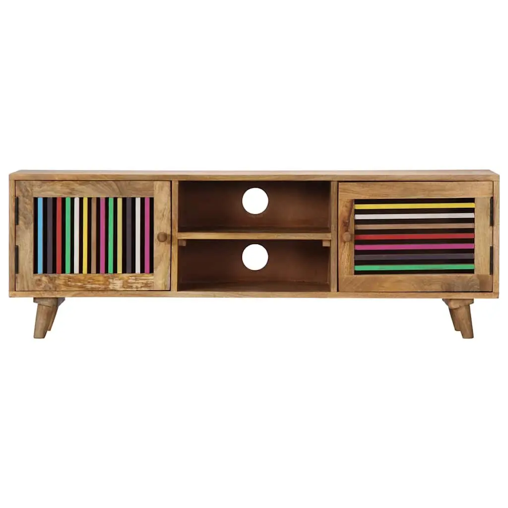 Solid Mango Wood TV Cabinet 120x30x40cm for Storage