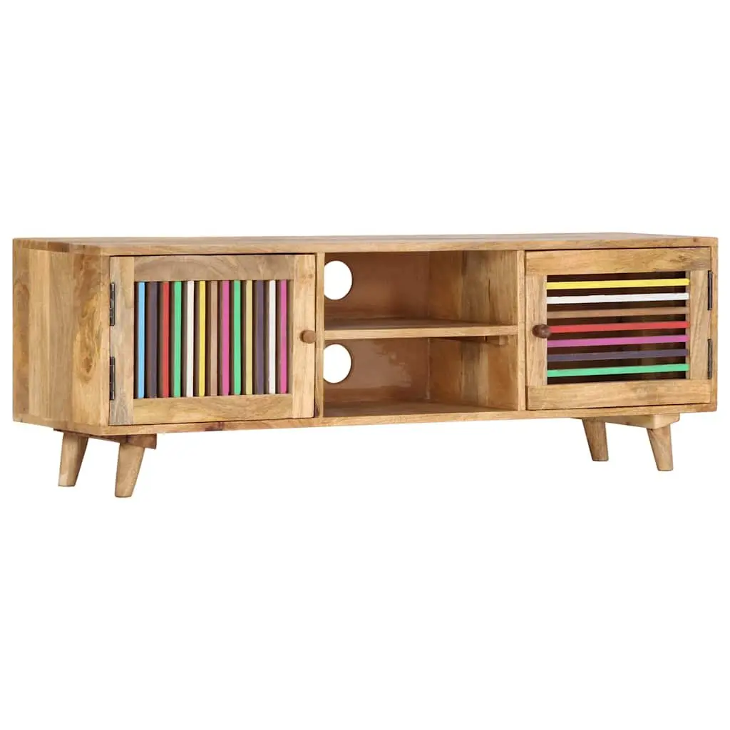 Solid Mango Wood TV Cabinet 120x30x40cm for Storage