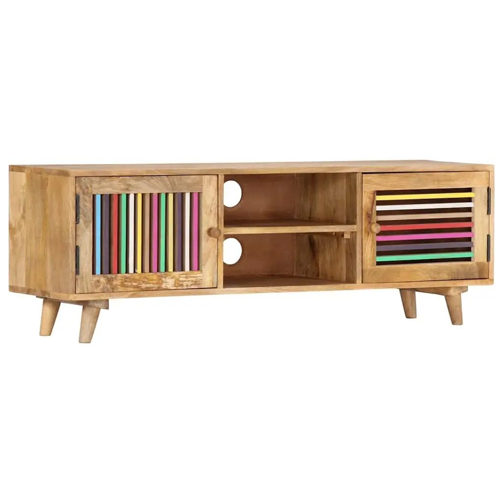 Solid Mango Wood TV Cabinet 120x30x40cm for Storage