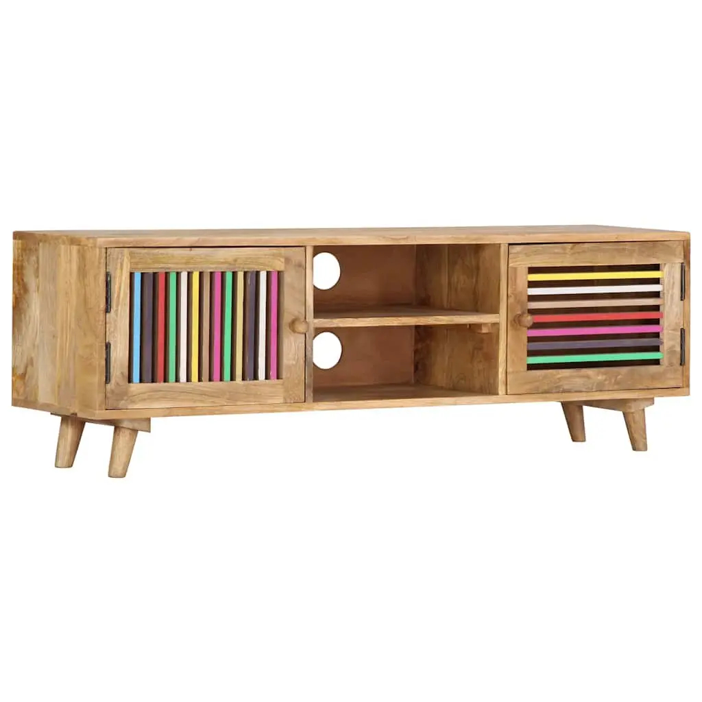 Solid Mango Wood TV Cabinet 120x30x40cm for Storage