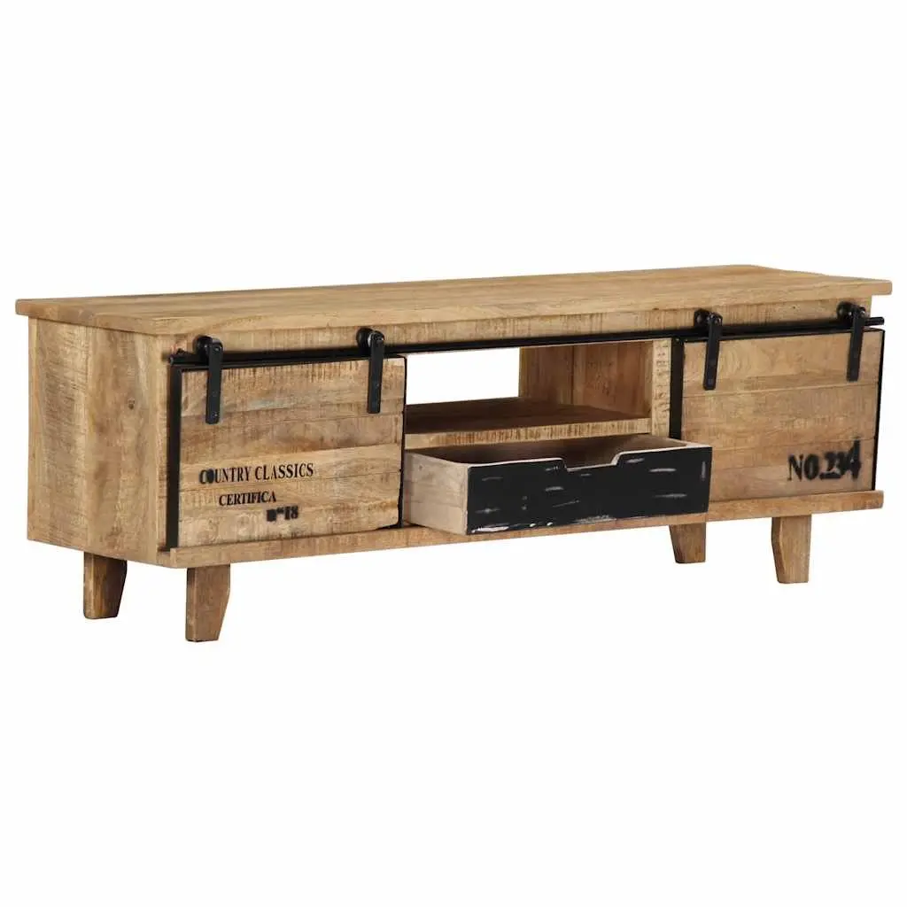 Brown Solid Mango Wood TV Cabinet 120x30x40 cm