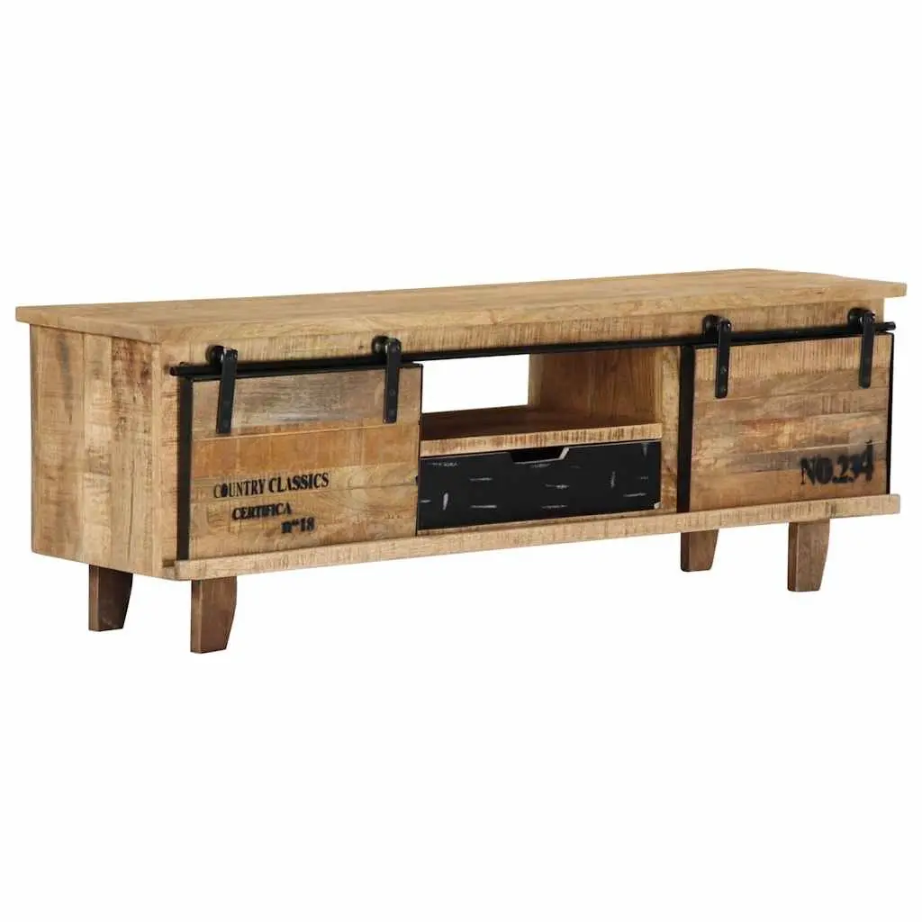 Brown Solid Mango Wood TV Cabinet 120x30x40 cm