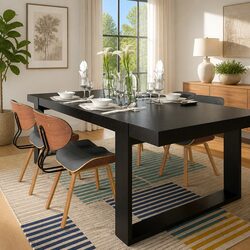 Set of 4 Contemporary Dining Chairs with Bent Wood Frame
