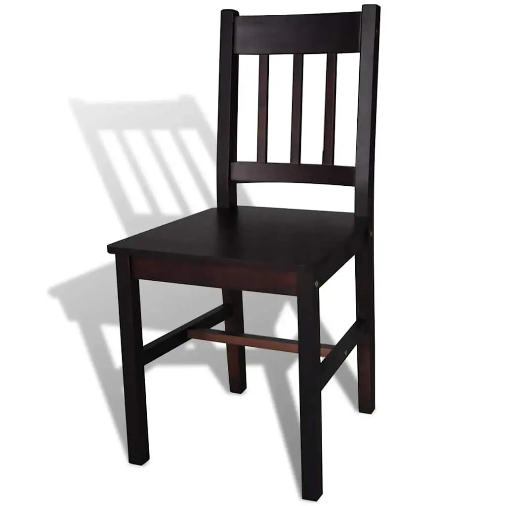 Dining Chairs Set 6 Pieces Brown Kitchen Room Seating Furniture Ergonomic Design