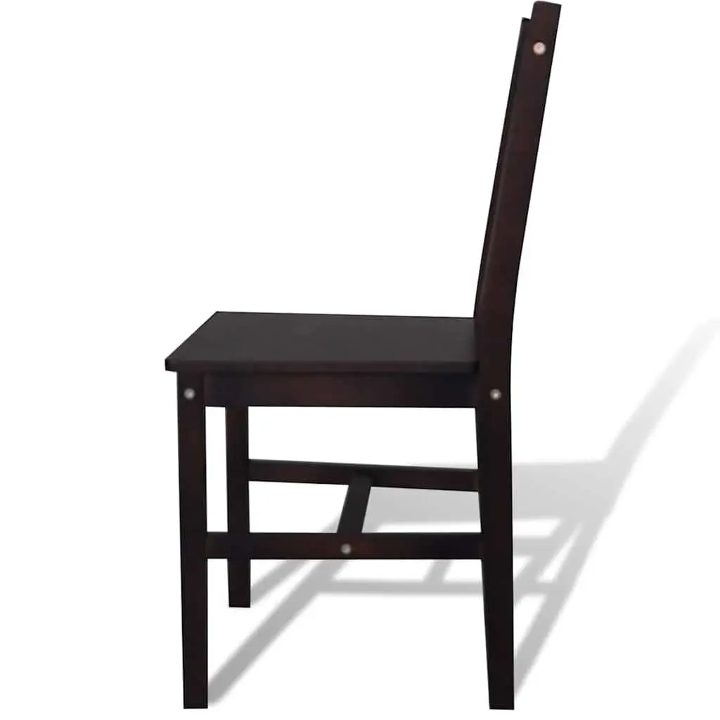 Dining Chairs Set 6 Pieces Brown Kitchen Room Seating Furniture Ergonomic Design