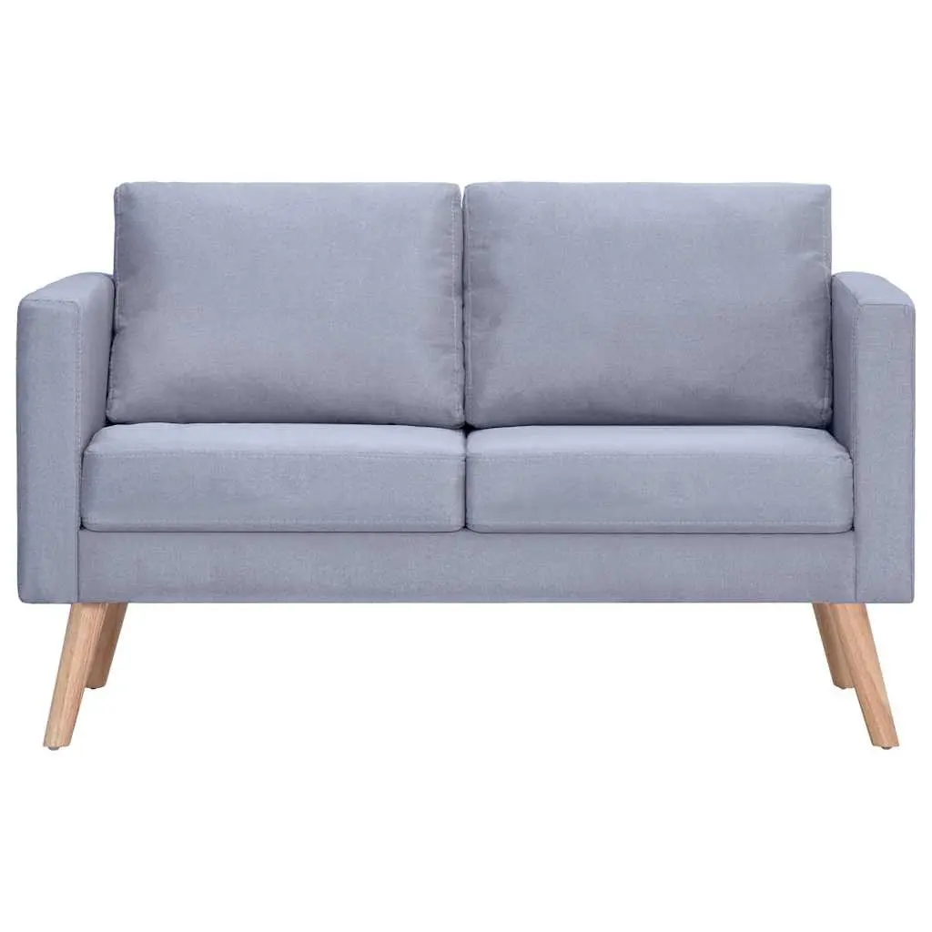 Grey Fabric Sofa Set Living Room 2-Seater 3-Seater Couch Thickly Padded Cushions