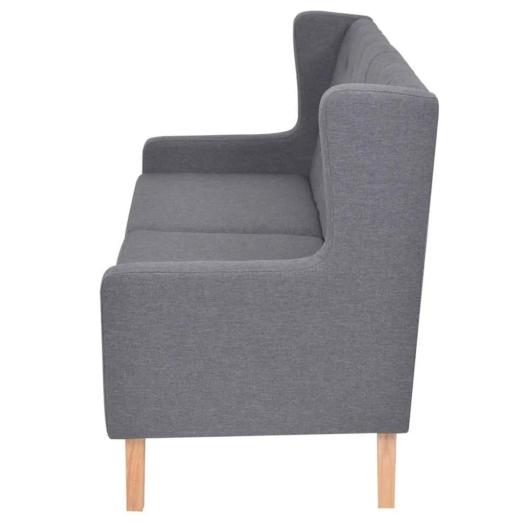 2 Piece Fabric Sofa Set Grey Comfortable Lounge Seating 2-Seater 3-Seater Suite