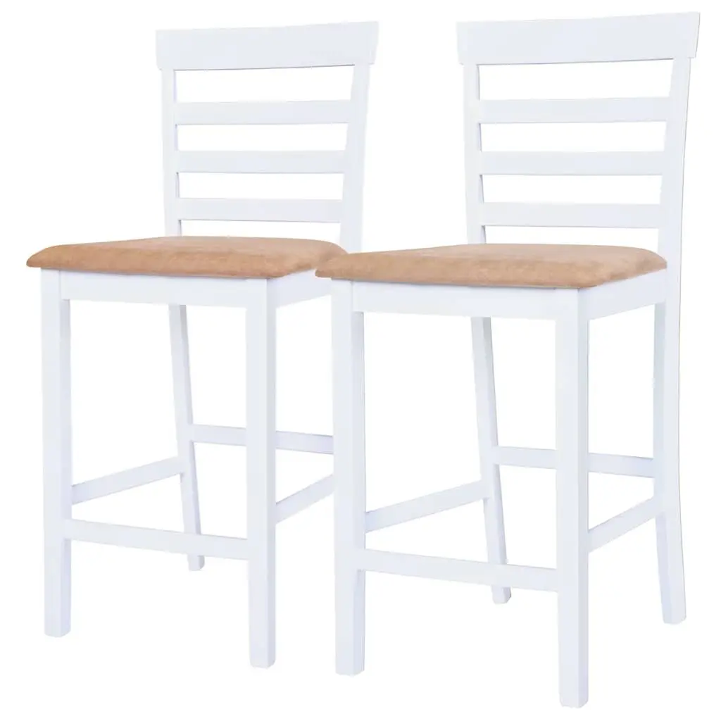 Bar Table and Stool Set Dark Brown 3 Piece MDF Wood