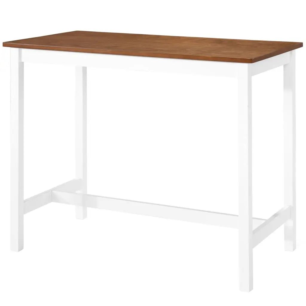 Bar Table and Stool Set Dark Brown 5 Piece MDF Wood