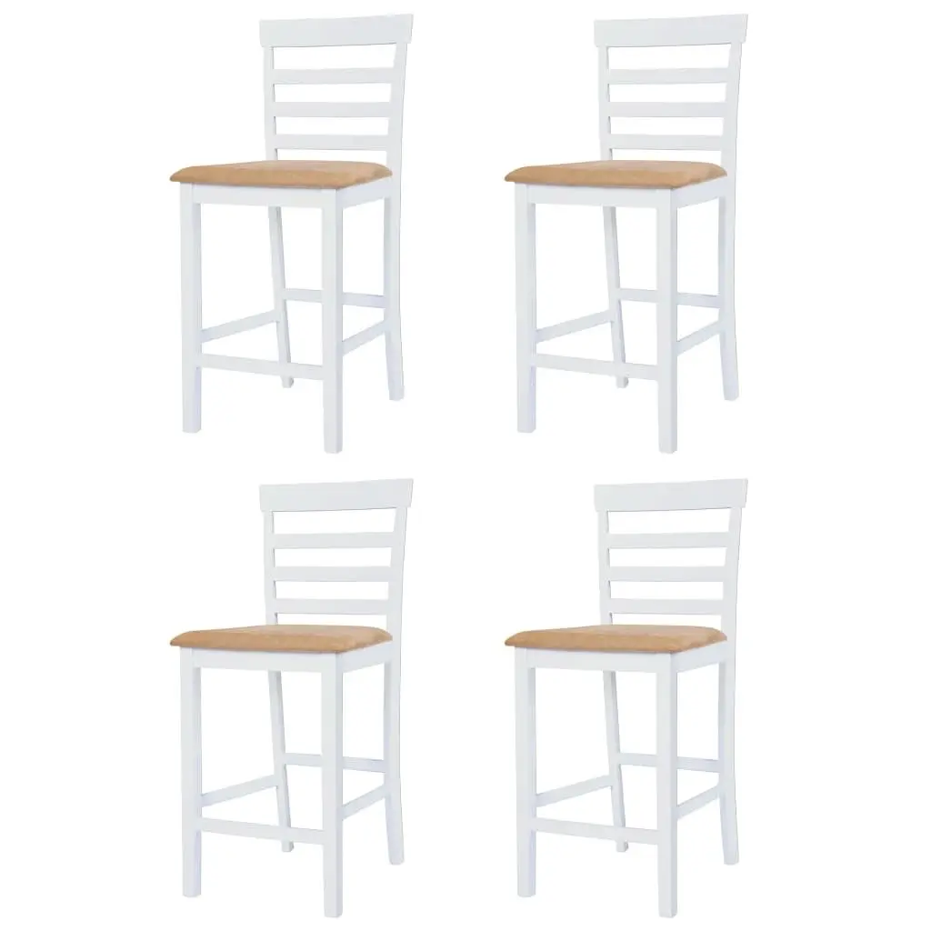 Bar Table and Stool Set Dark Brown 5 Piece MDF Wood