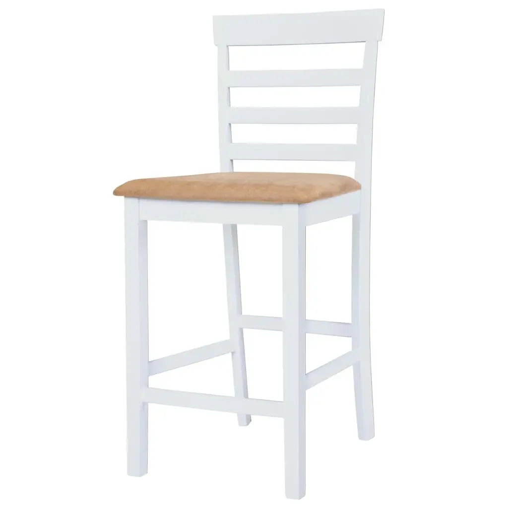 Bar Table and Stool Set Dark Brown 5 Piece MDF Wood